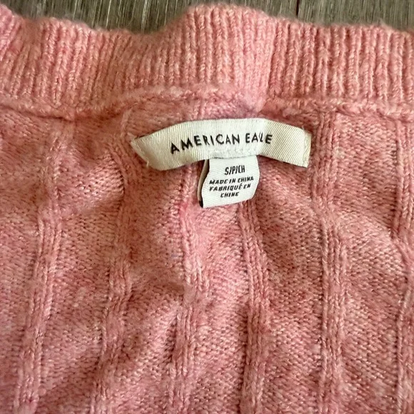 Pink Ribbed Button-Up Cardigan - Picture 3 of 4